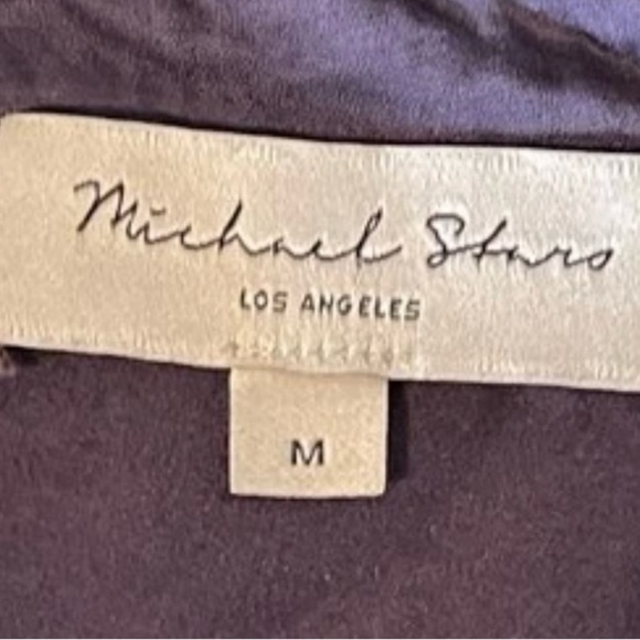 Michael Stars Plum Button-Front Blouse Quiet Luxury‎ Officecore Jewelcore Size M - Picture 8 of 10